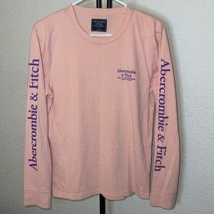 ABERCROMBIE&FITCH PINK LONG SLEEVE PINK SIZE S